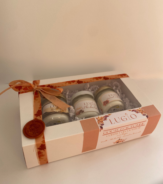 Coffret de mini bougies gouté d'automne