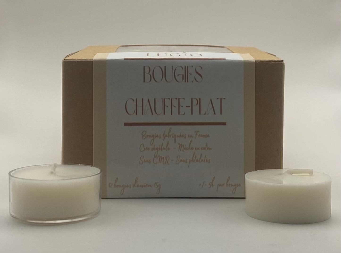 Bougies chauffe-plat - boîte de 12