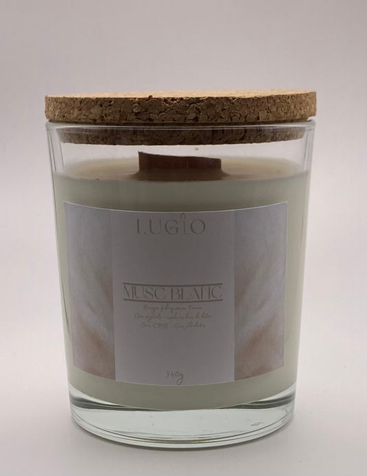 Bougie musc blanc 340g