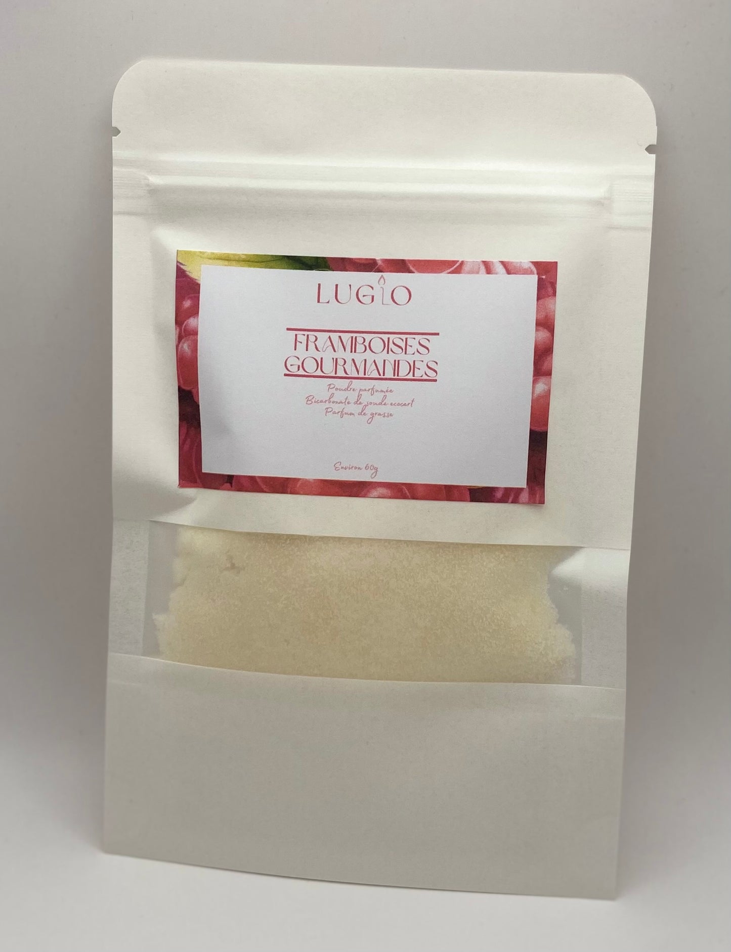 Poudre parfumée framboises gourmandes