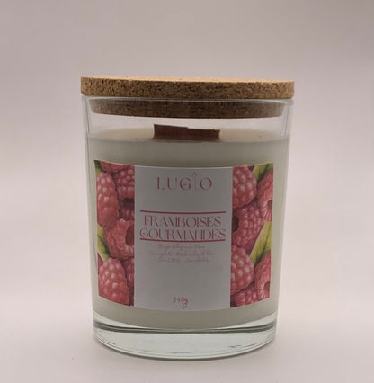 Bougie framboises gourmandes 340g